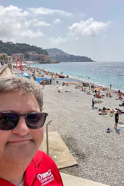 Rocky beach in Nice
