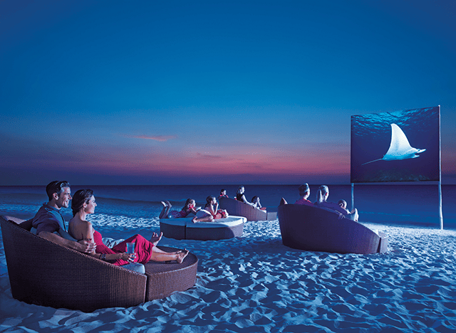 TV & Movies on the beach at Dreams Resorts & Spas